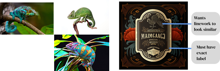 Phase 1 mood board — chameleon references