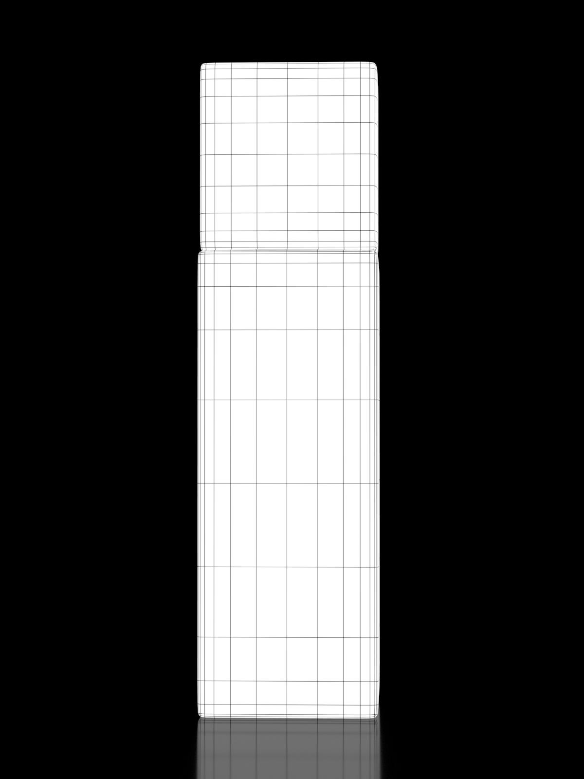 Wireframe of the foundation bottle