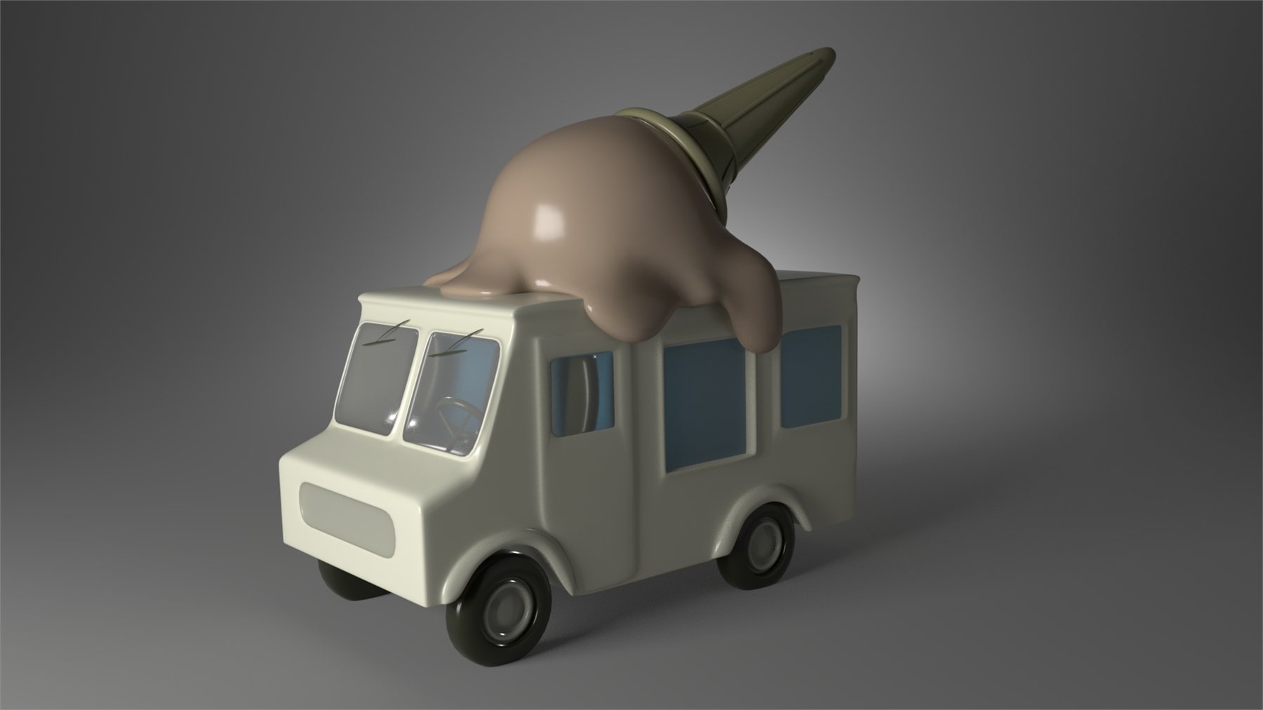 Stylised ice cream truck