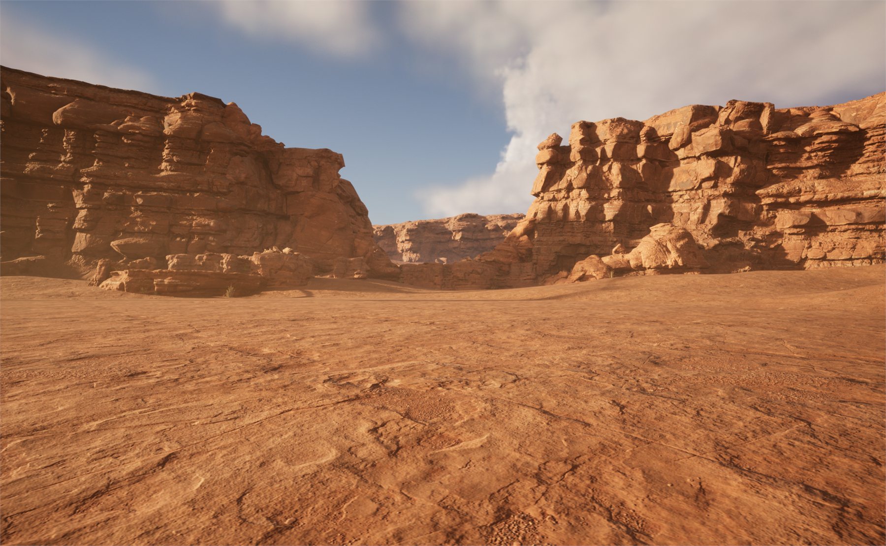 Desert canyon at midday