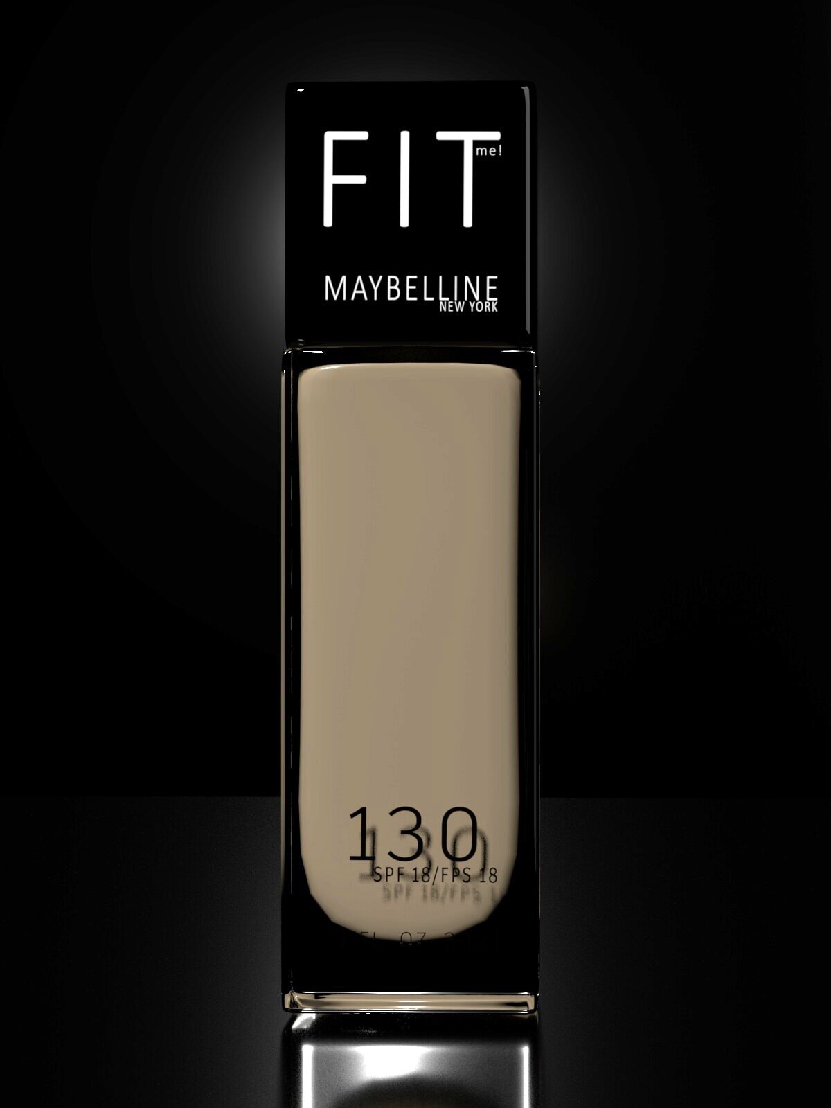 Rendered foundation bottle
